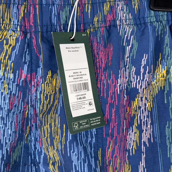 Alpine Design Pull on Shorts 5" Multicolor Retro Size Medium NWT - Picture 2 of 7